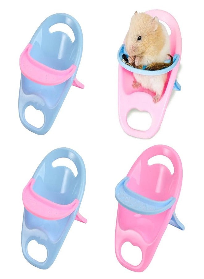 SquEqu 4 Pack Hamster Booster Seat Feeding Seat with Tray Guinea Pig Dining Chair Table Tray for Hamster Cage Small Animal Pet Habitat Decor Mice Rat Rodents Hamsters Gerbils - Image 1
